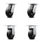 Service Caster 6 Inch Rubber on Steel Caster Set with Roller Bearings 2 Swivel 2 Rigid SCC SCC-35S620-RSR-2-R-2 - alternate 1